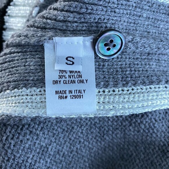 Prabal Gurung Grid Stitch Cardigan Sweater Wool Nylon NWT Women's Small - Picture 7 of 8